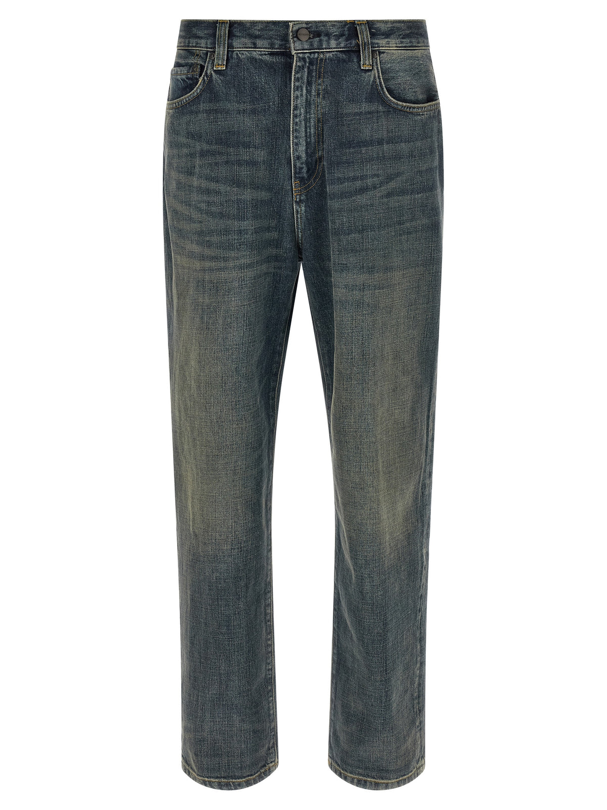 Carhartt Wip Gray Cotton Straight-Leg Jeans