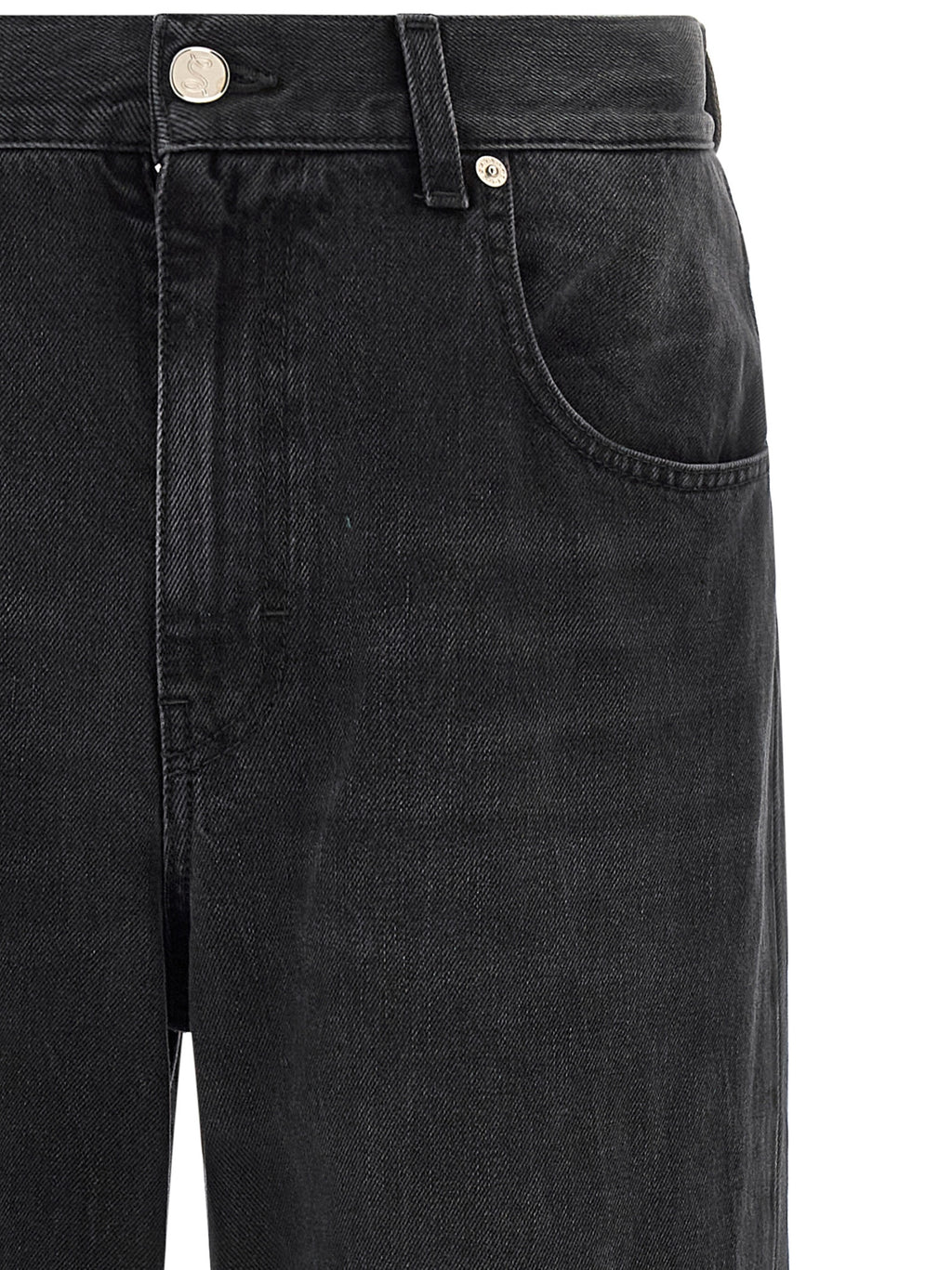 SÉFR Black Cotton Relaxed Fit Jeans