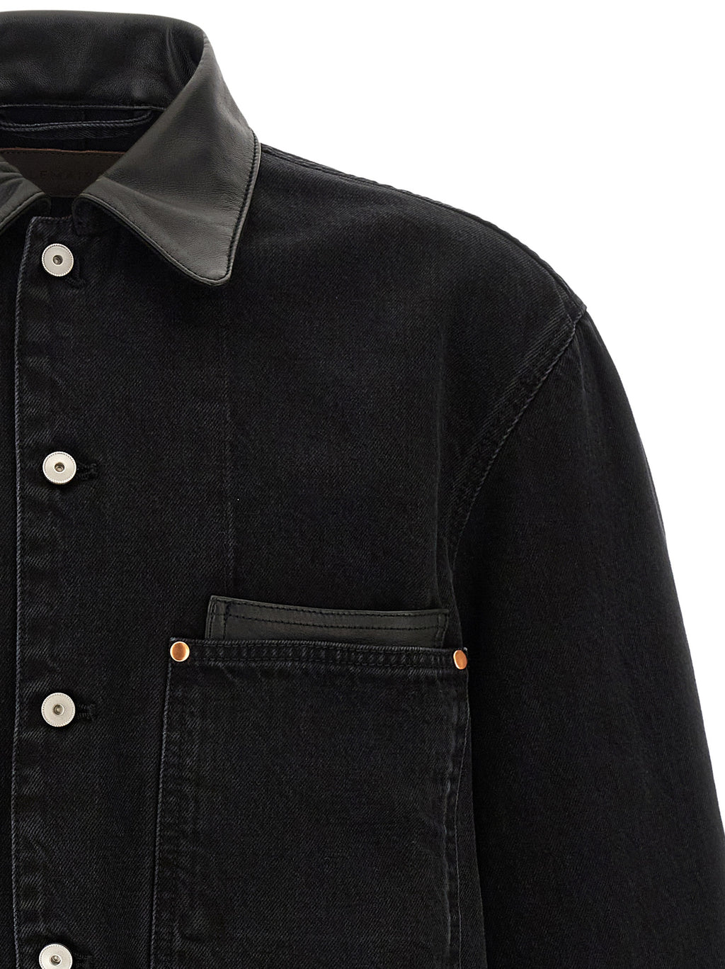 Lemaire Black Cotton Denim Jacket