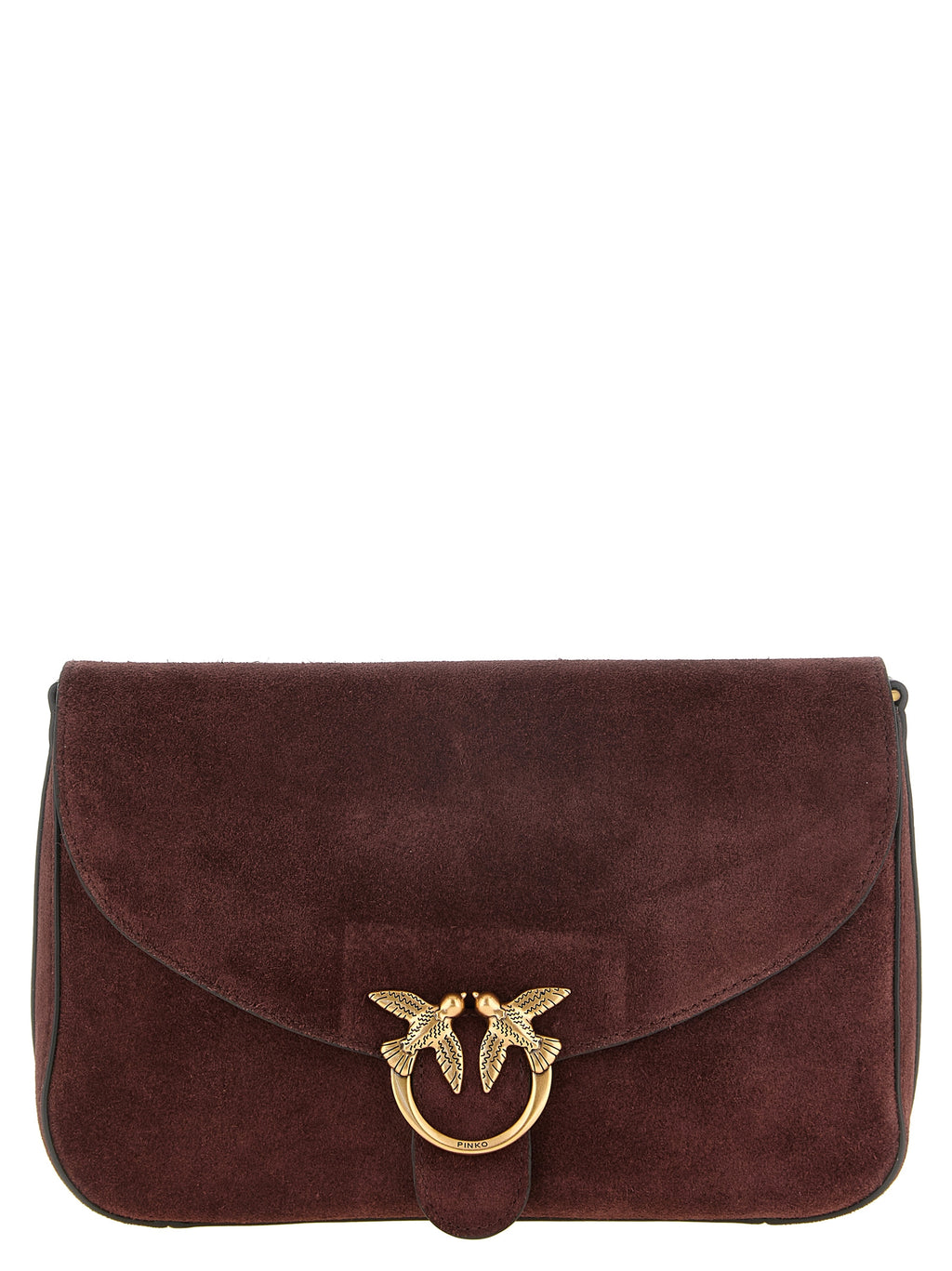 PINKO Bordeaux Calfskin Crossbody Bag