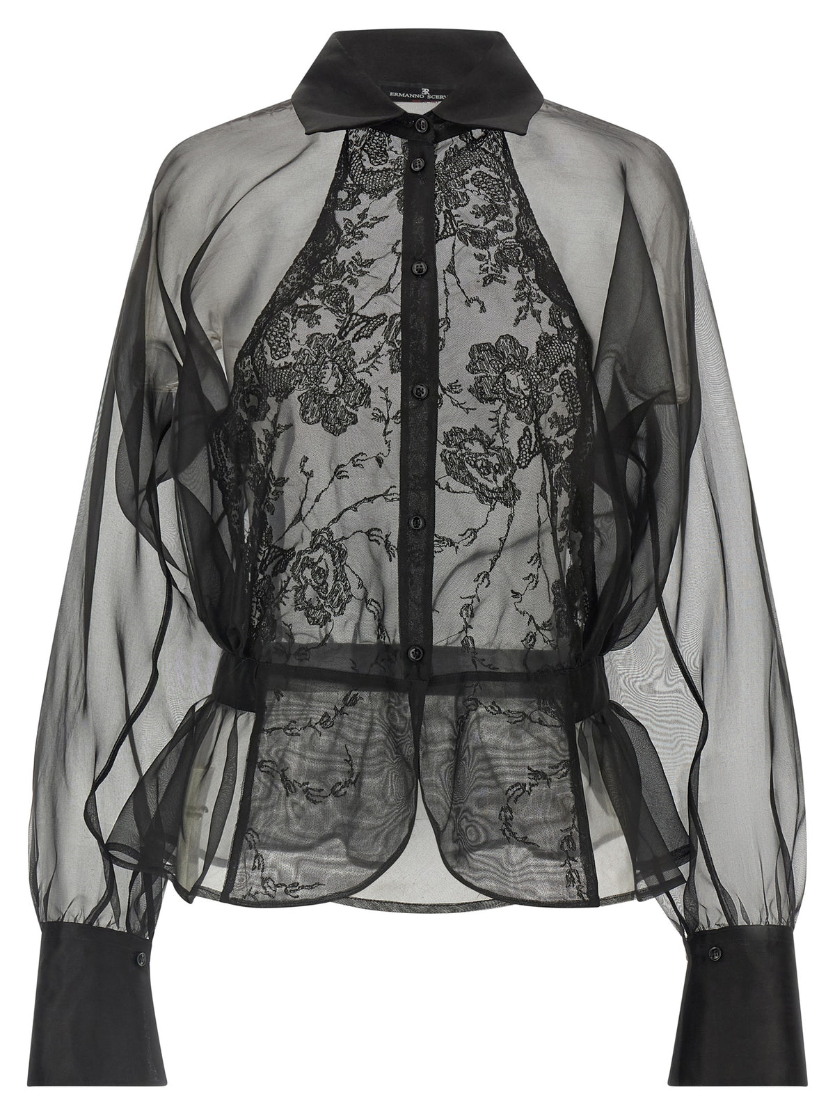 Ermanno Scervino Black Silk Blouse