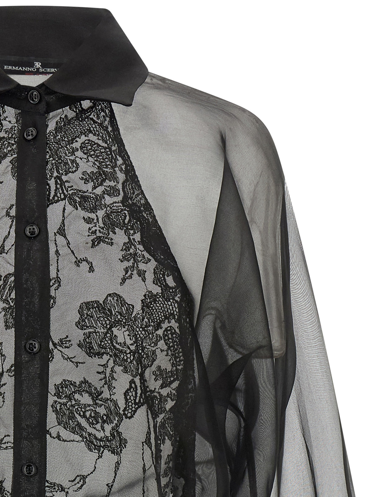 Ermanno Scervino Black Silk Blouse