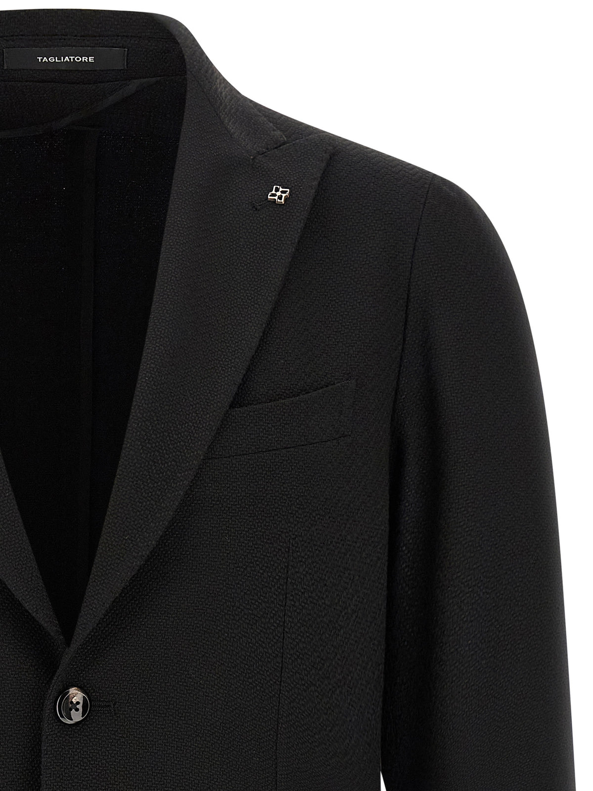 Tagliatore Black Virgin Wool Blazer