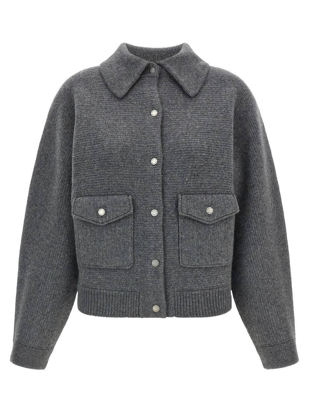 Guest in Residence Gray Wool Bomber