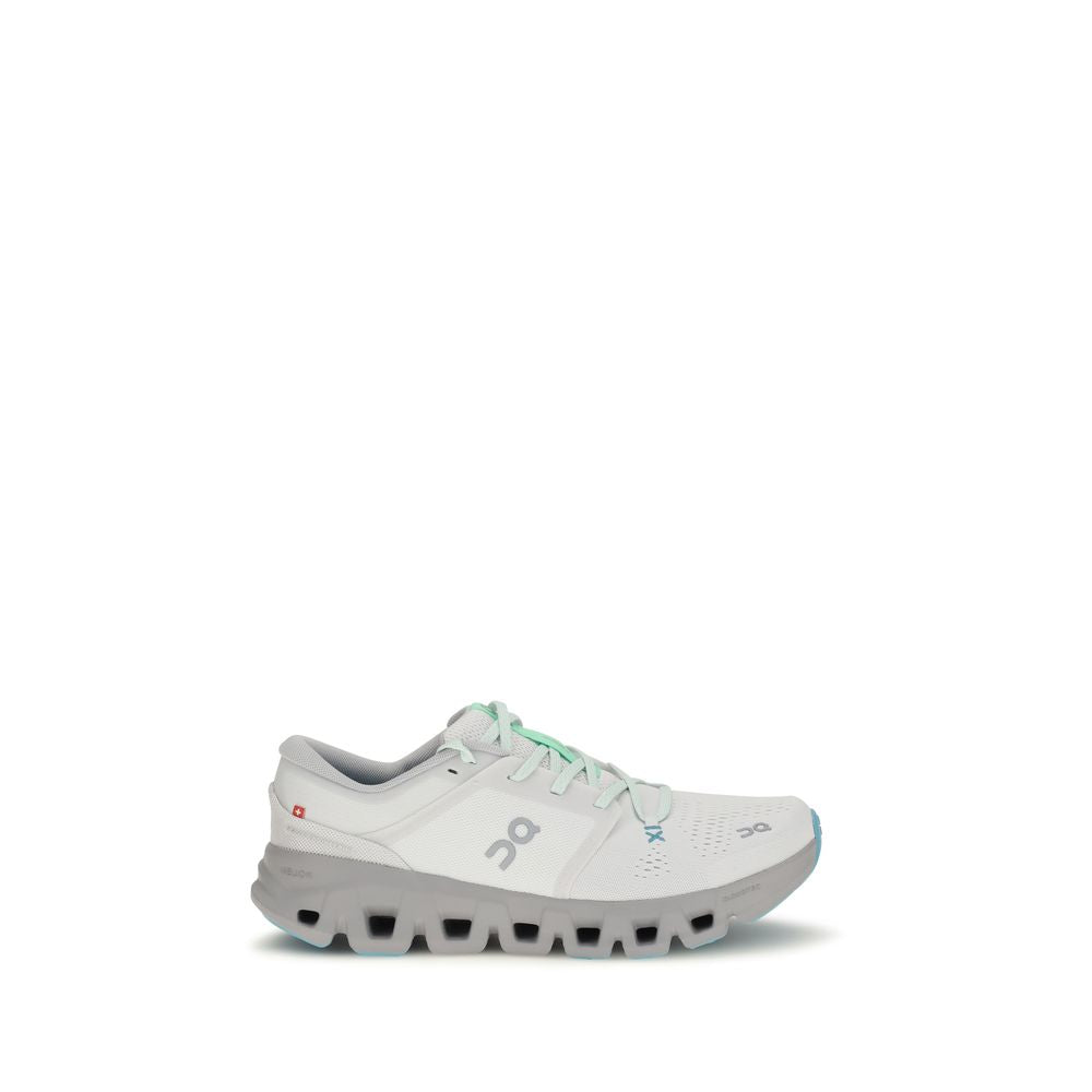 ON White Fabric Athletic Sneakers