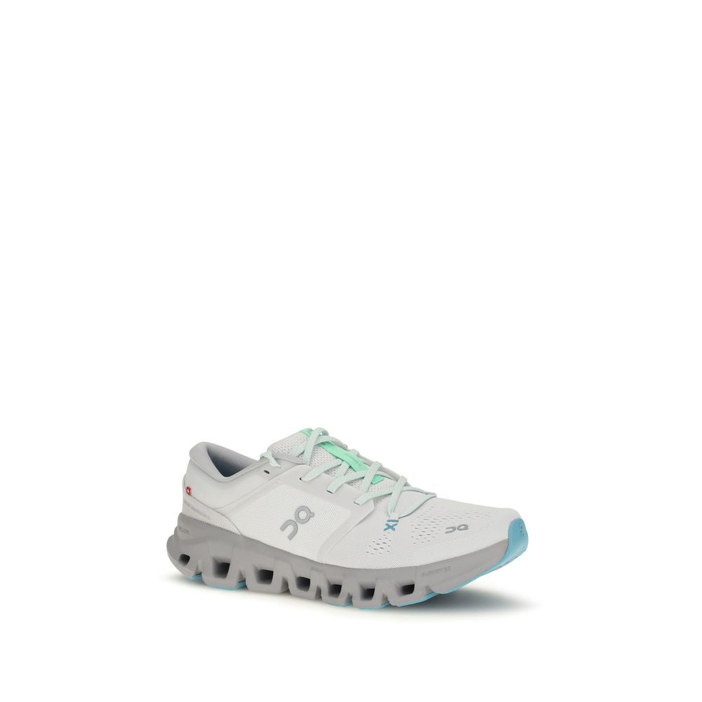 ON White Fabric Athletic Sneakers
