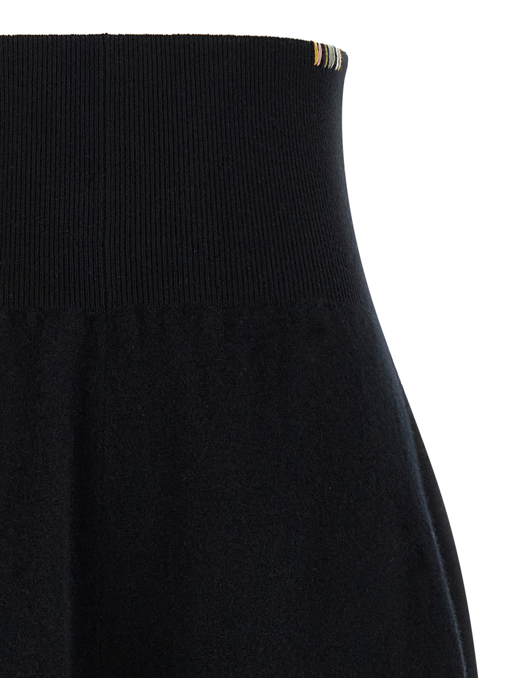 Extreme Cashmere Midirock aus schwarzem Kaschmir