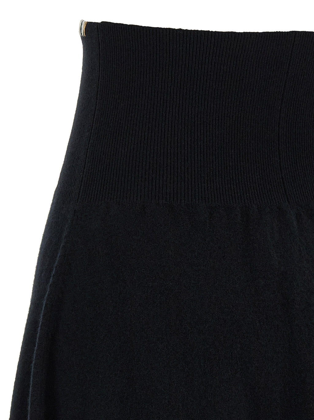 Extreme Cashmere Midirock aus schwarzem Kaschmir