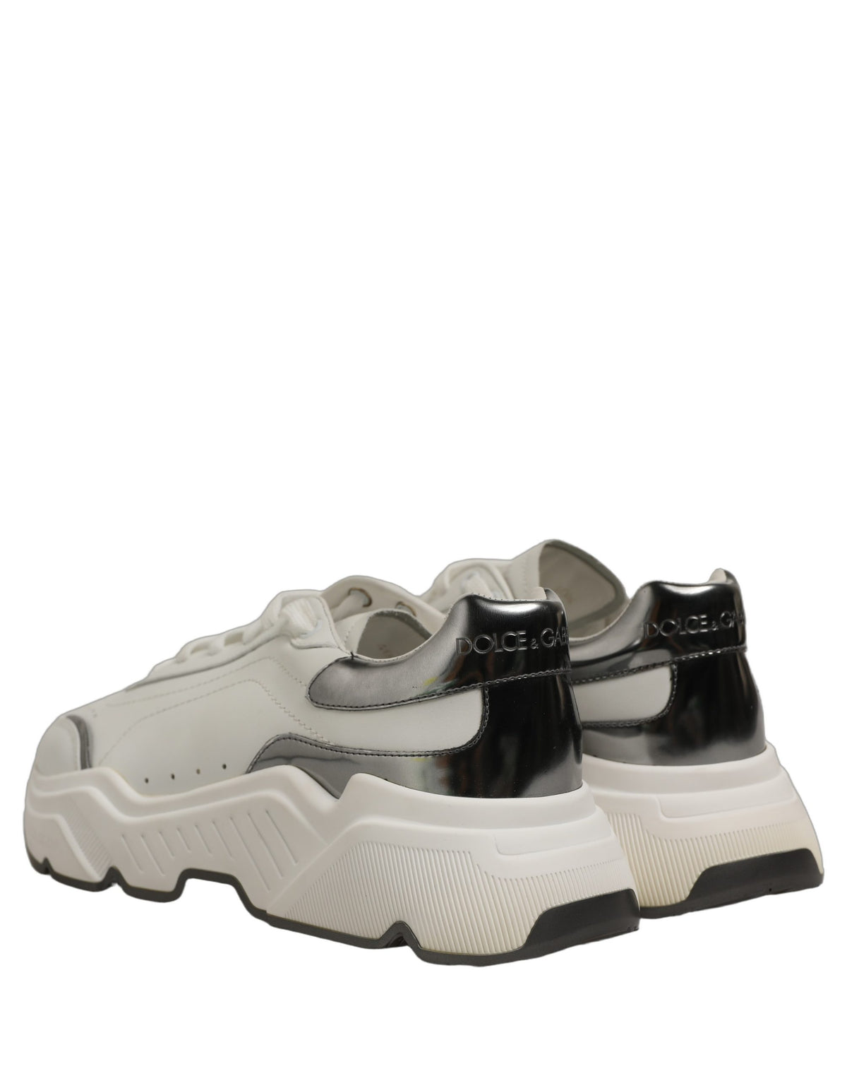 Dolce & Gabbana ]White Silver Daymaster Men Sneakers Shoes