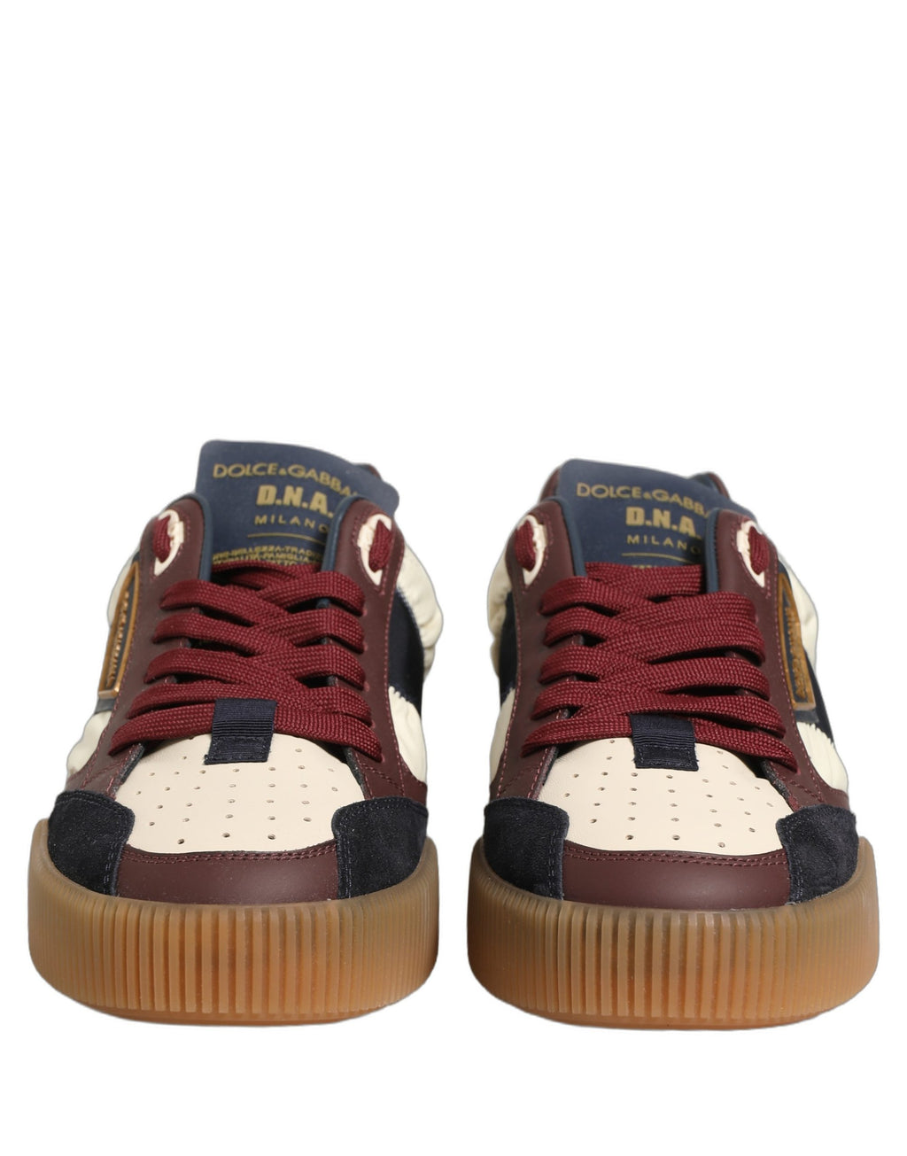 Dolce & Gabbana Multicolor Leather MIAMI Low Top Sneakers Shoes
