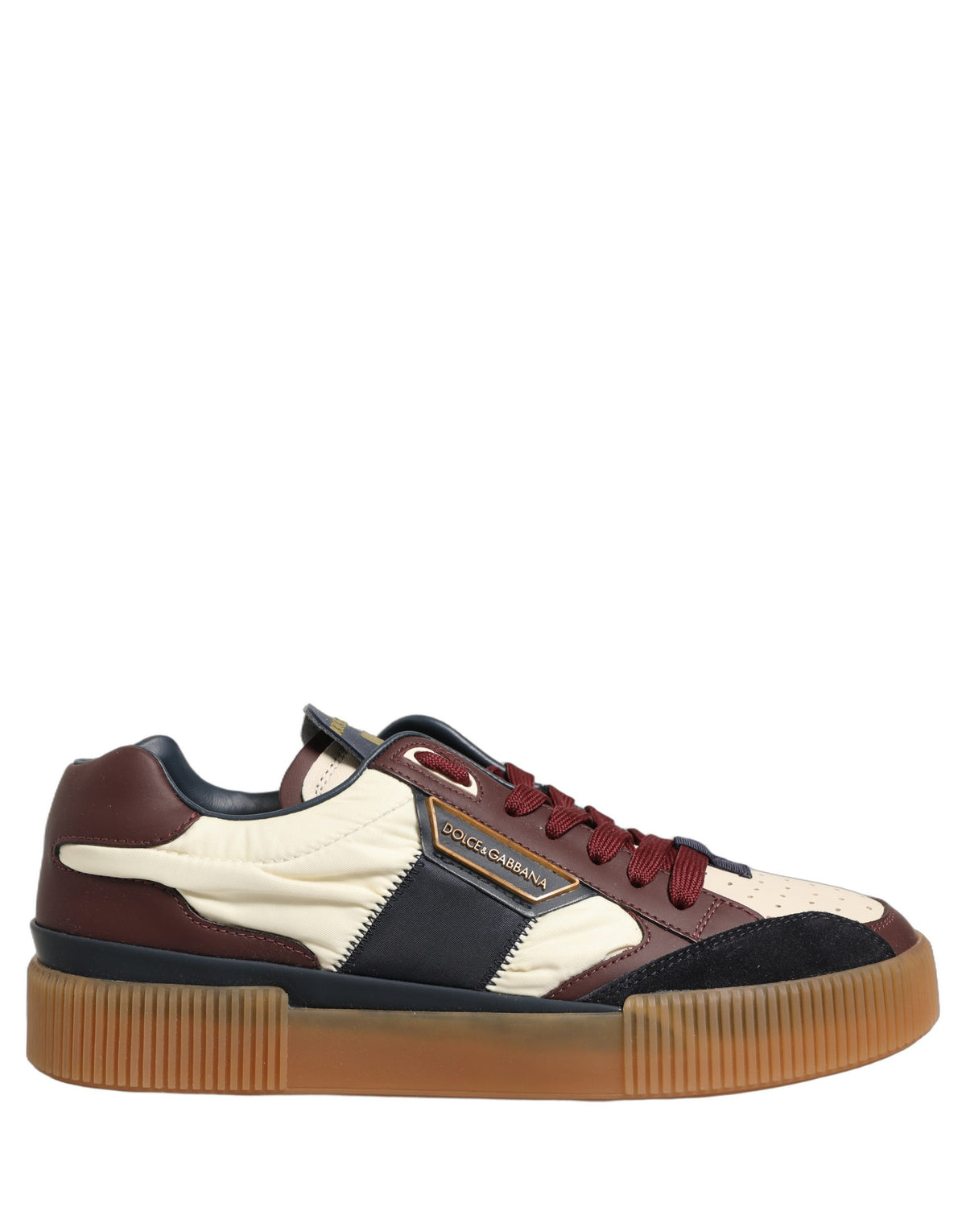 Dolce & Gabbana Multicolor Leather MIAMI Low Top Sneakers Shoes