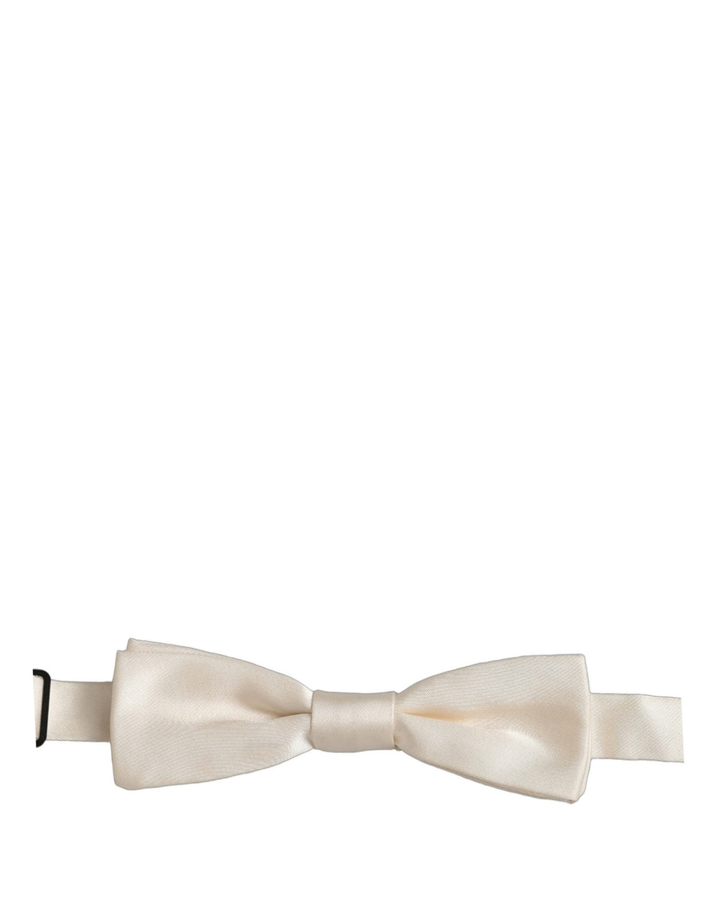 Dolce & Gabbana Men White 100% Silk Adjustable Neck Papillon Bow Tie