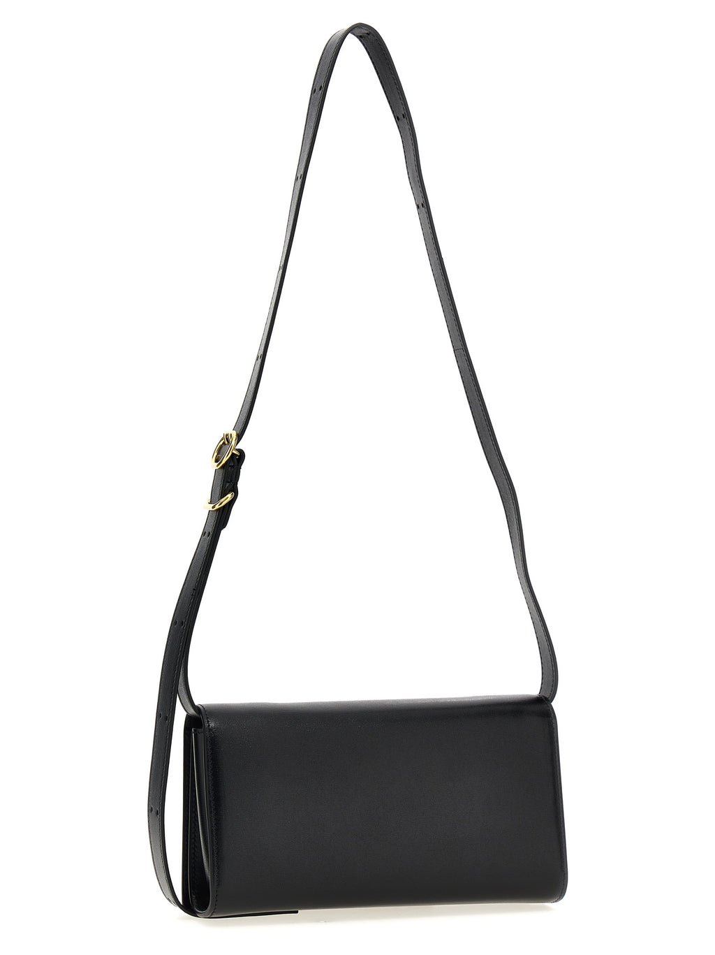 Jil Sander Umhängetasche aus schwarzem Leder