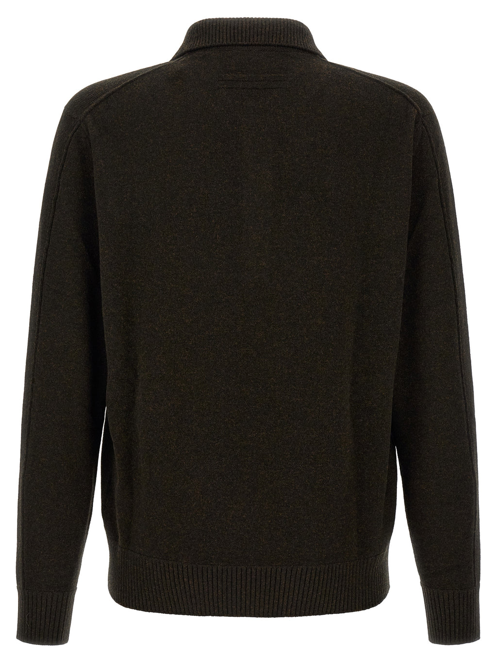 ZEGNA Brown Wool Polo Shirt