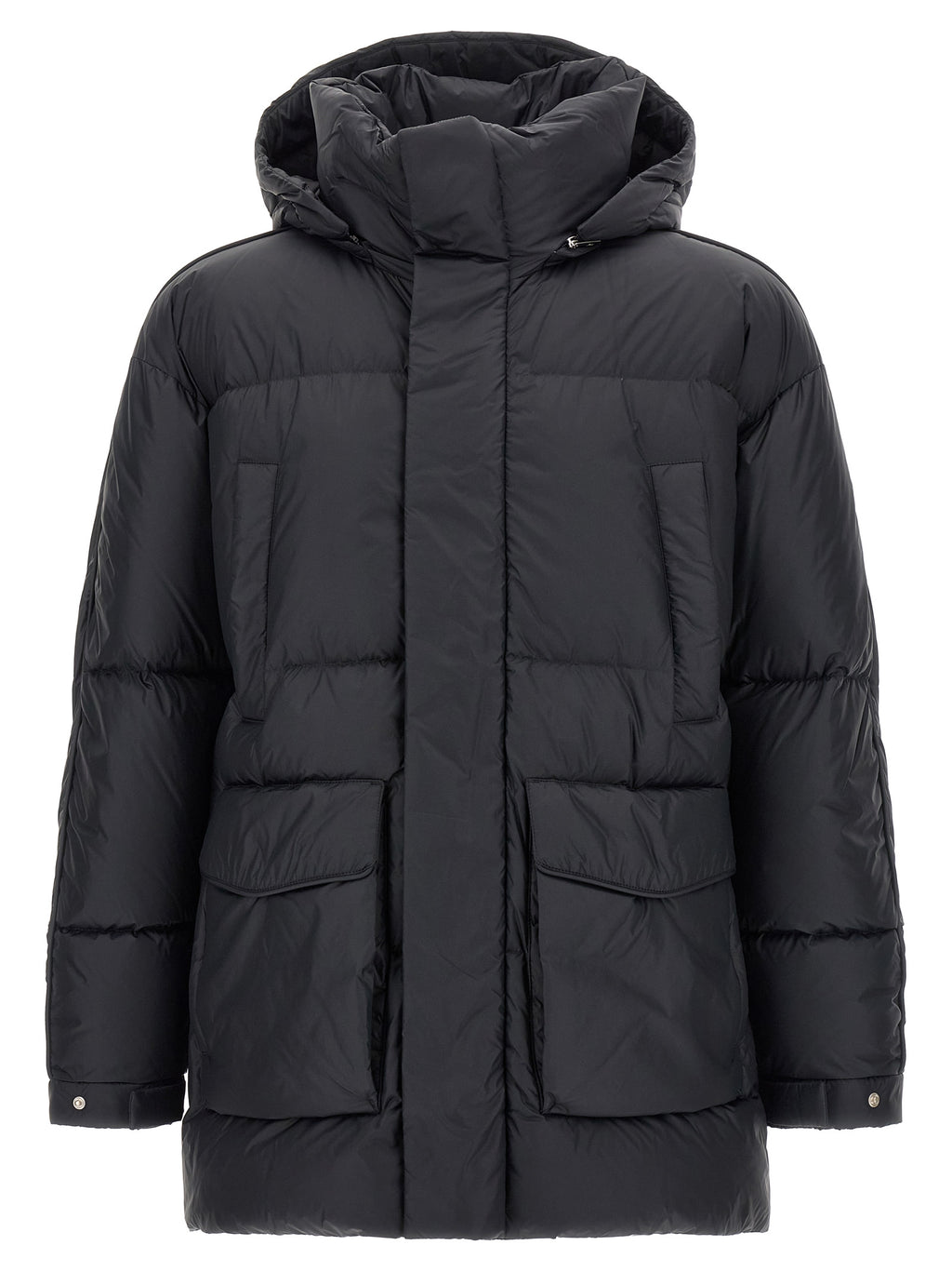 LAMINAR Black Polyamide Full-Length Jacket