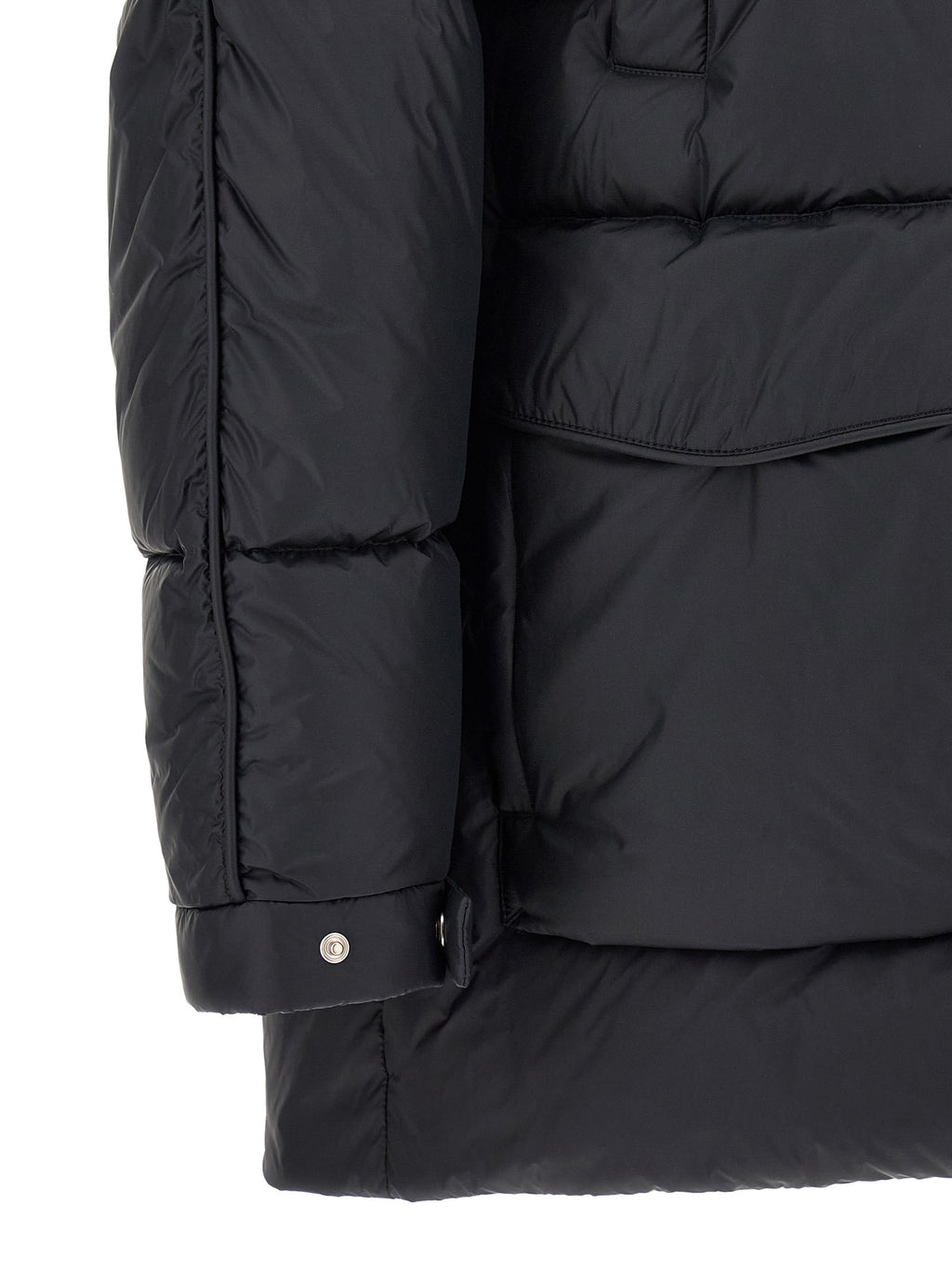 LAMINAR Black Polyamide Full-Length Jacket