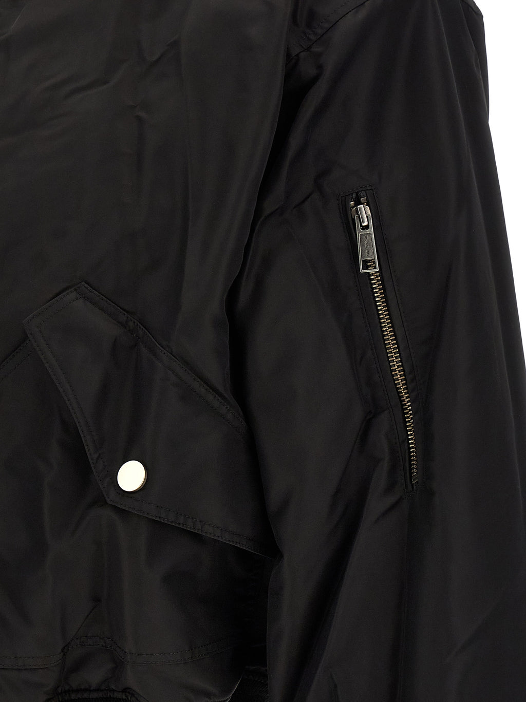 Entire Studios Black Nylon Bomber