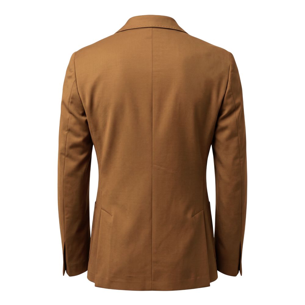 Roberto Pepe Luxury Brown Cotton Men Jacket
