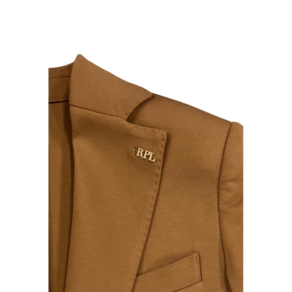 Roberto Pepe Luxury Brown Cotton Men Jacket