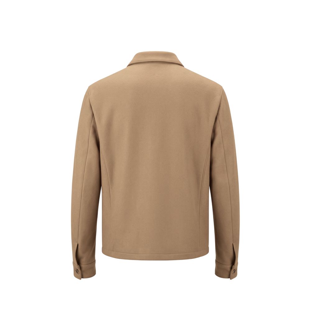 Roberto Pepe Luxury Beige Wool Men's Jacket