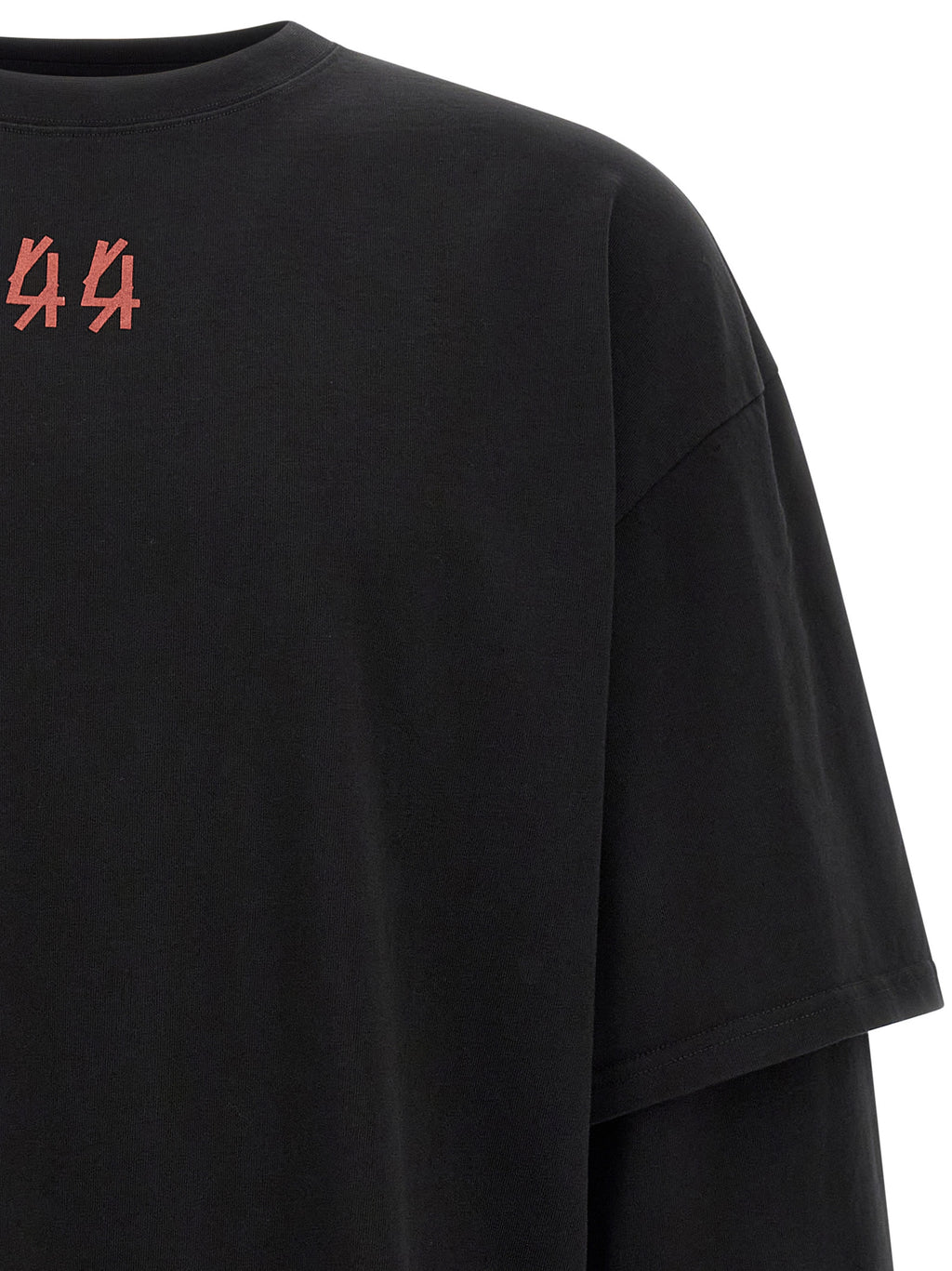 44 Label Group Black Cotton T-Shirt