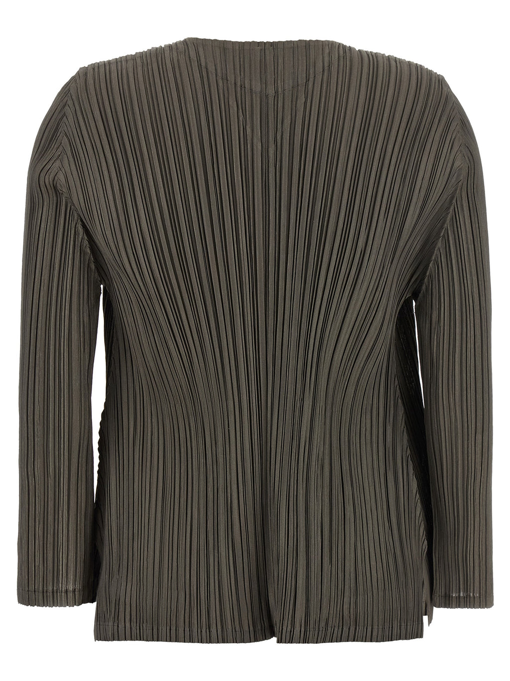 PLEATS PLEASE ISSEY MIYAKE Bicolor Polyester Cardigan