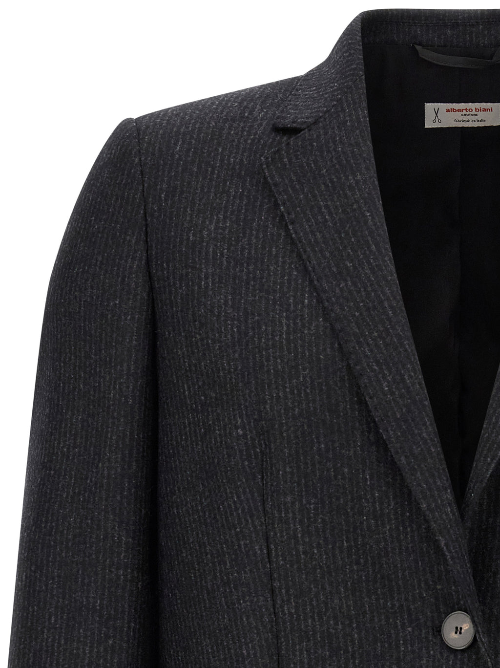Alberto Biani Gray Wool Blazer