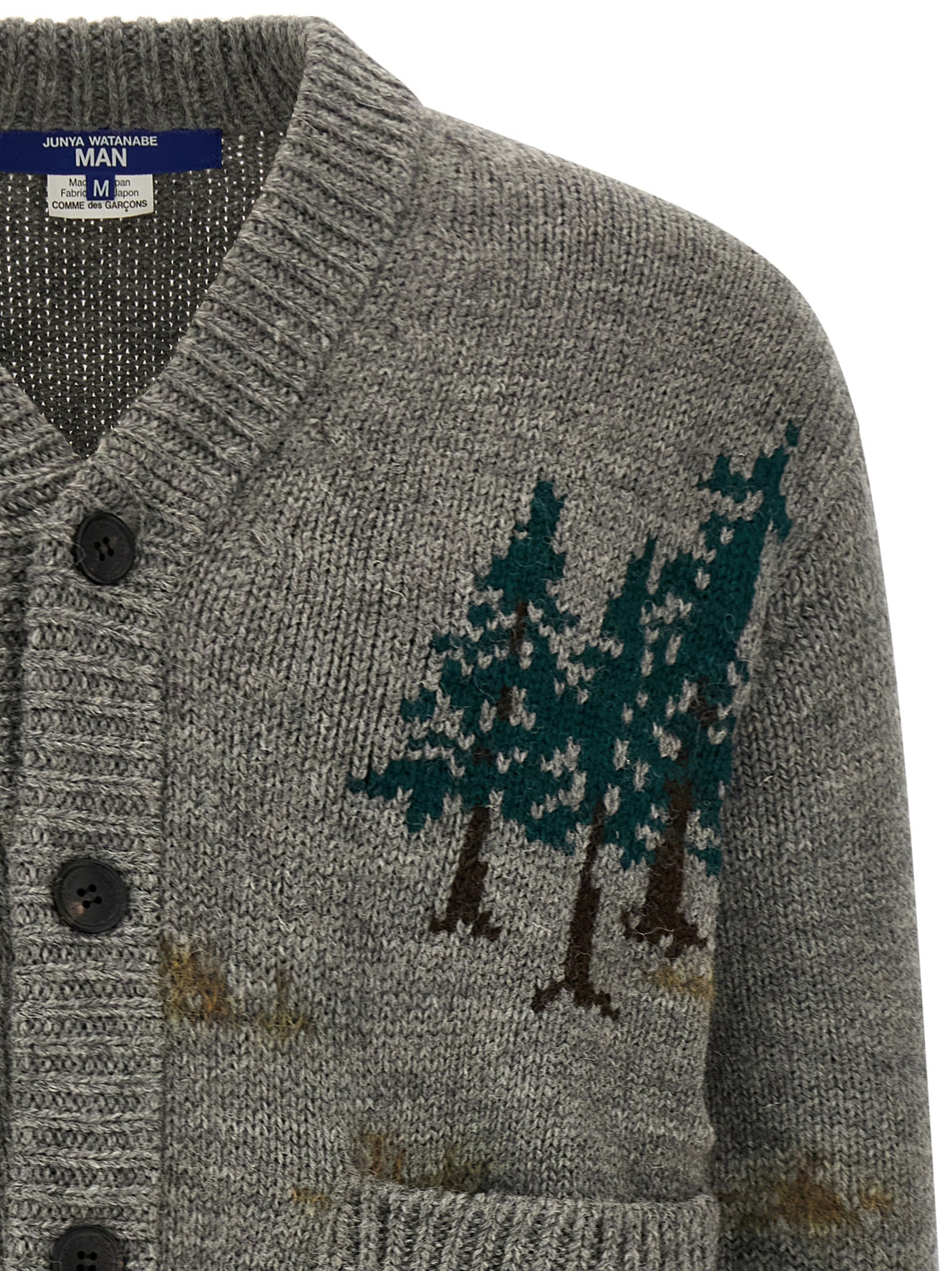 Junya Watanabe Gray Wool Cardigan
