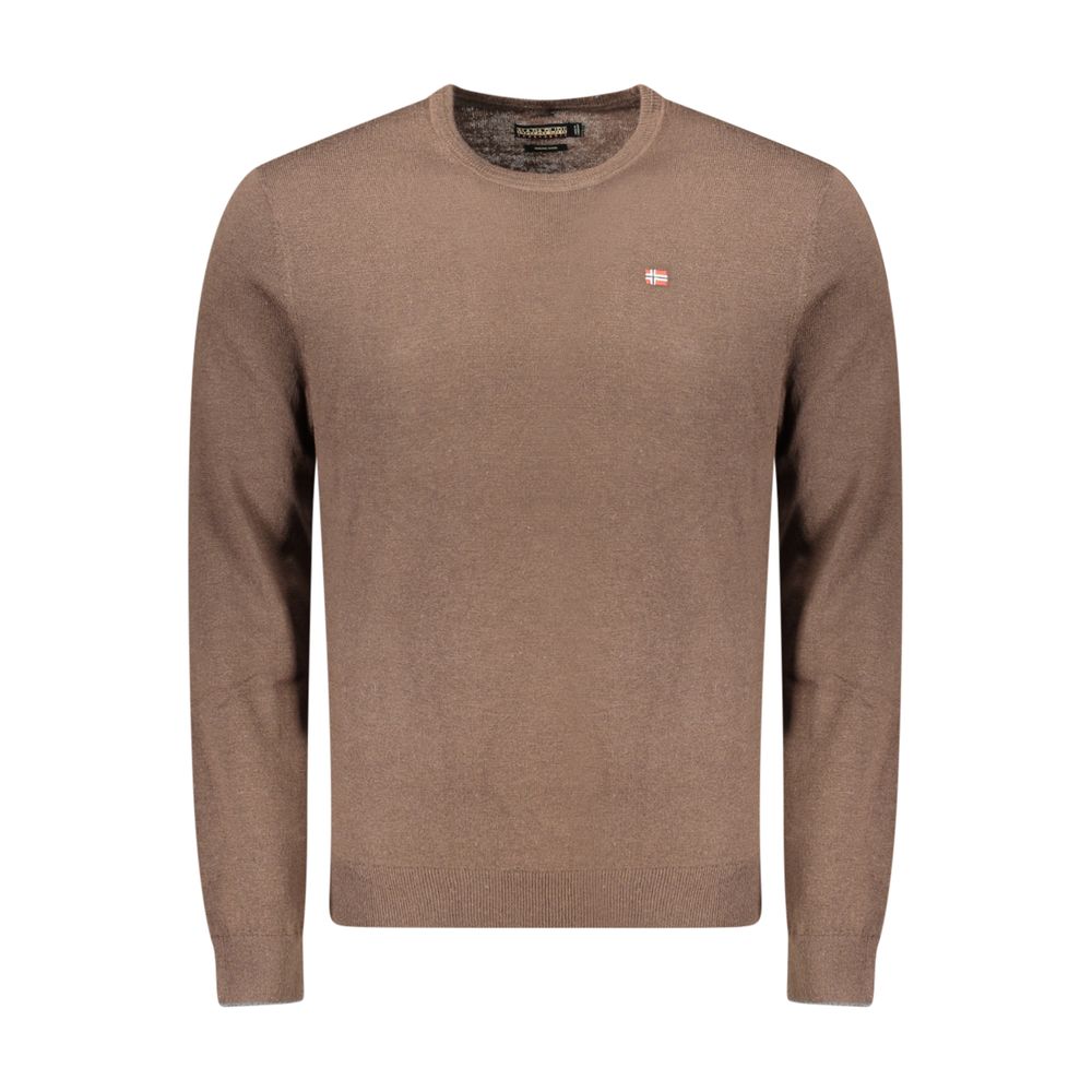 Napapijri Brown Wool Sweatshirt