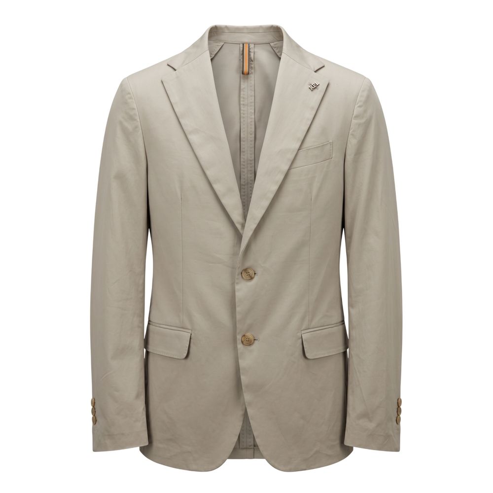 Roberto Pepe Luxury Beige Cotton Men's Jacket