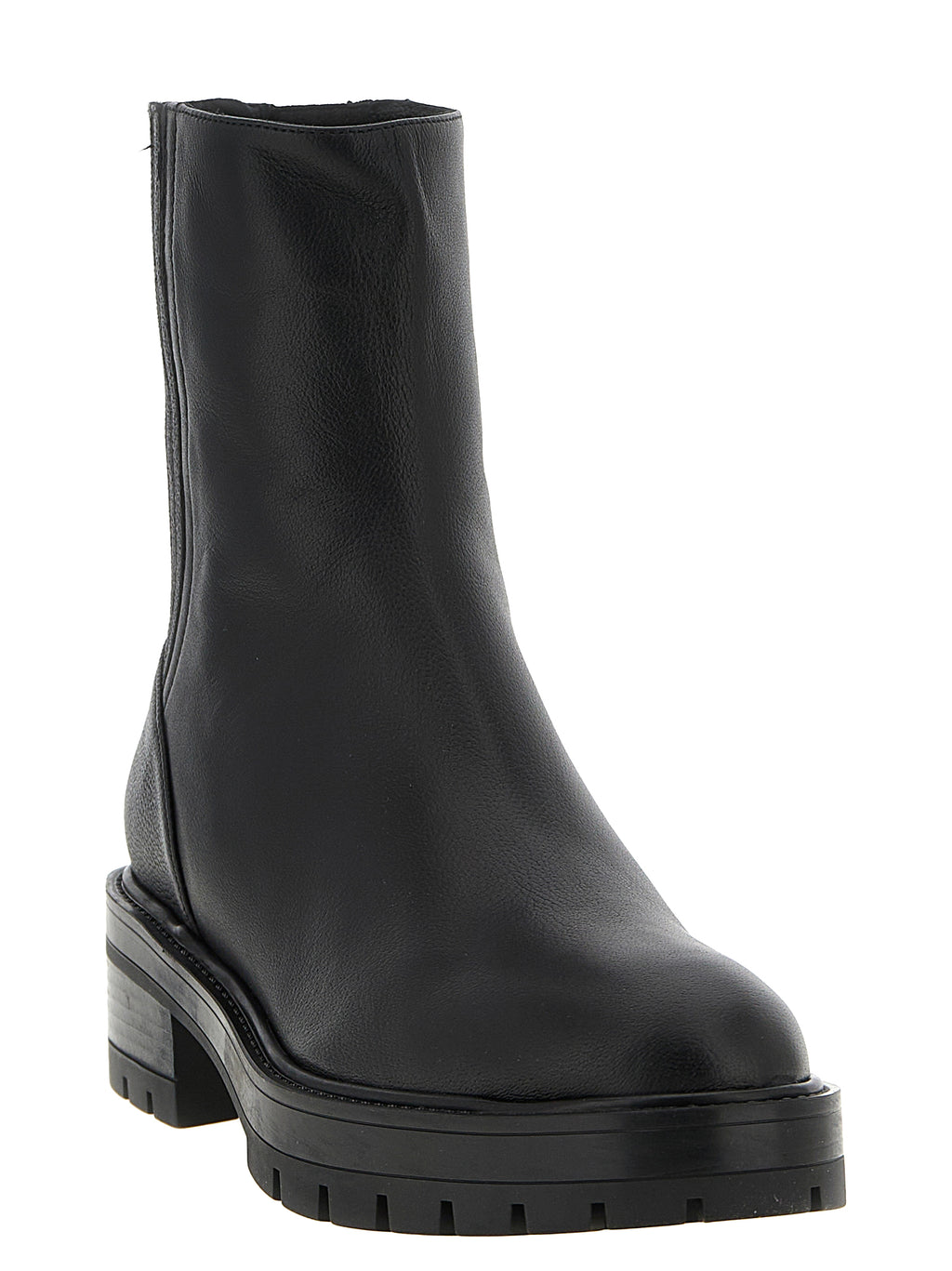 Aquazzura Ankle Boots aus schwarzem Kalbsleder