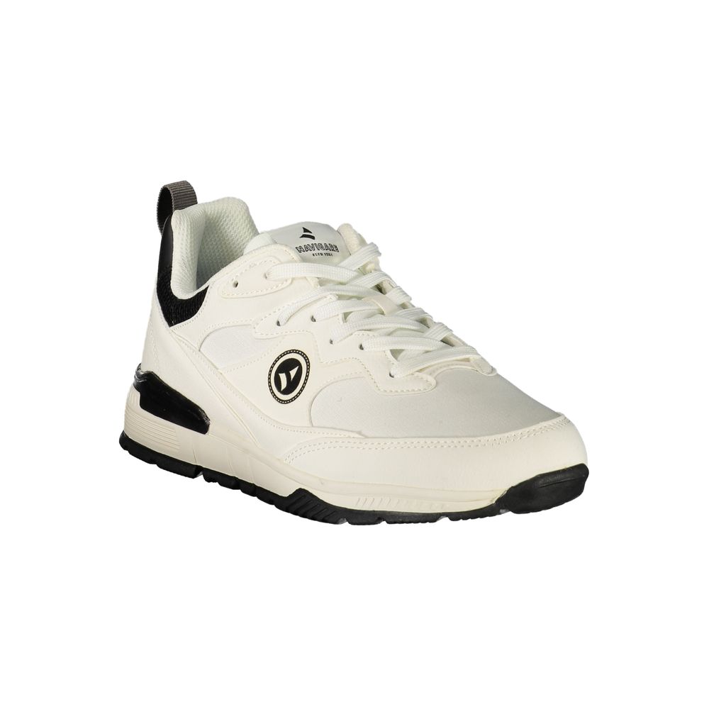 Navigare White Polyester Men's Sneaker
