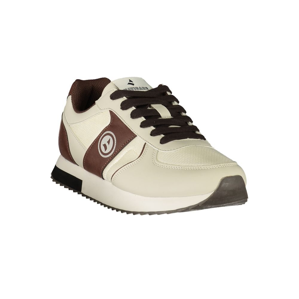 Navigare White Polyurethane Men's Sneaker