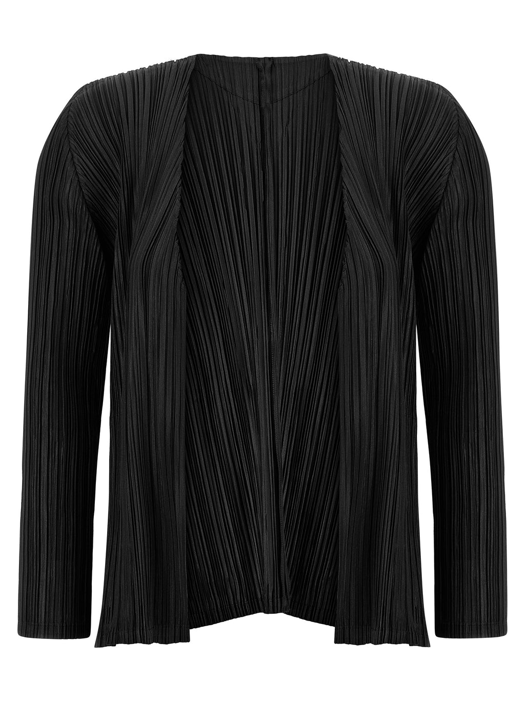 PLEATS PLEASE ISSEY MIYAKE Black Polyester Cardigan