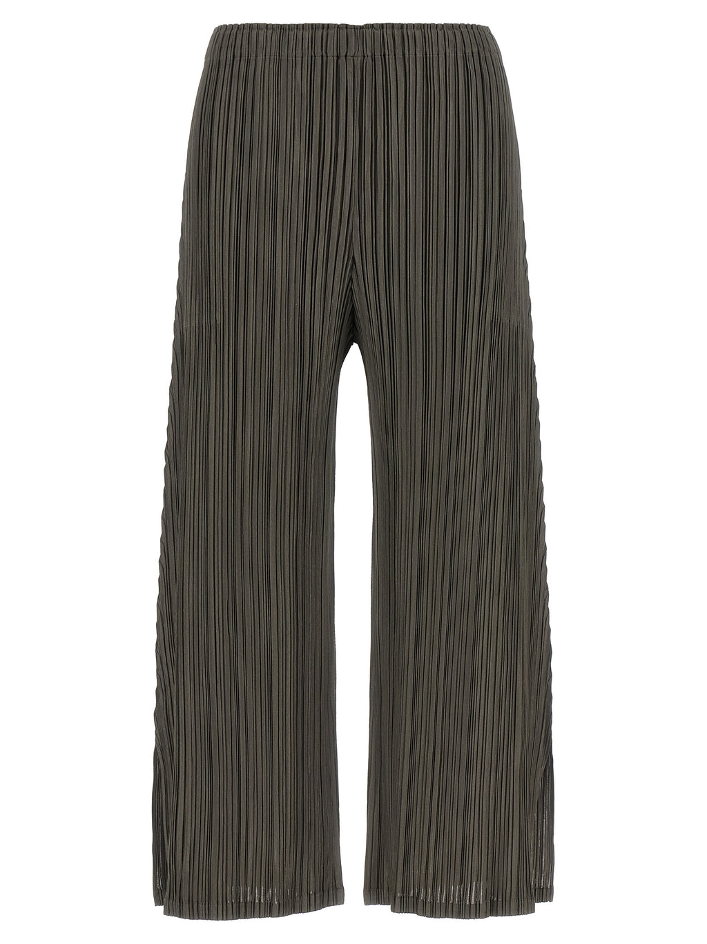 PLEATS PLEASE ISSEY MIYAKE Gray Polyester Casual Pants