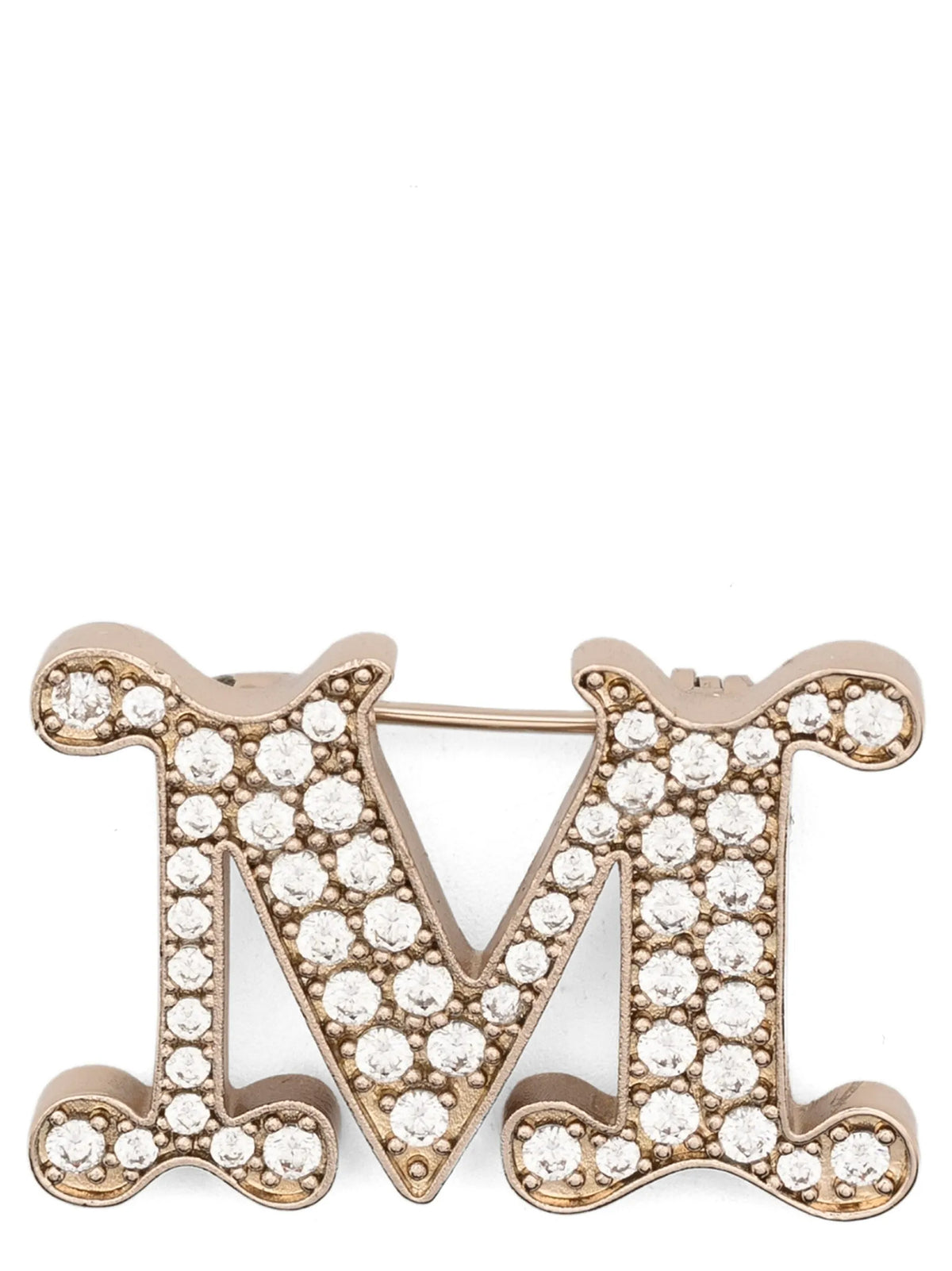 Max Mara Brosche aus goldfarbenem Metall