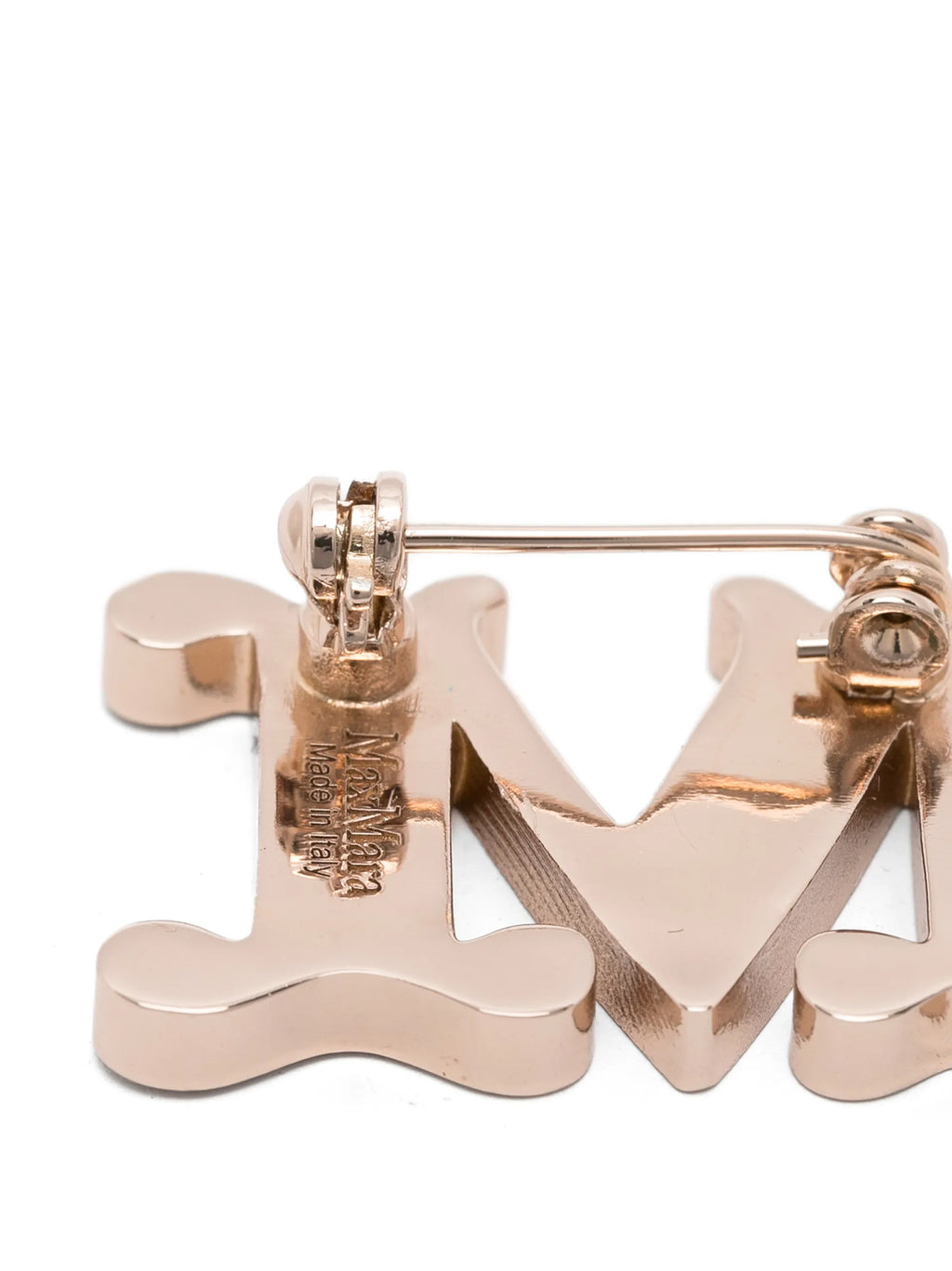 Max Mara Brosche aus goldfarbenem Metall