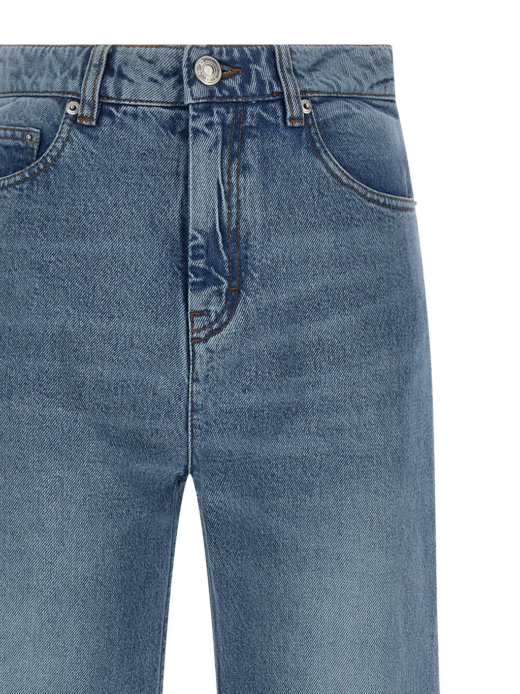 Ami Paris Blue Cotton Flared Jeans