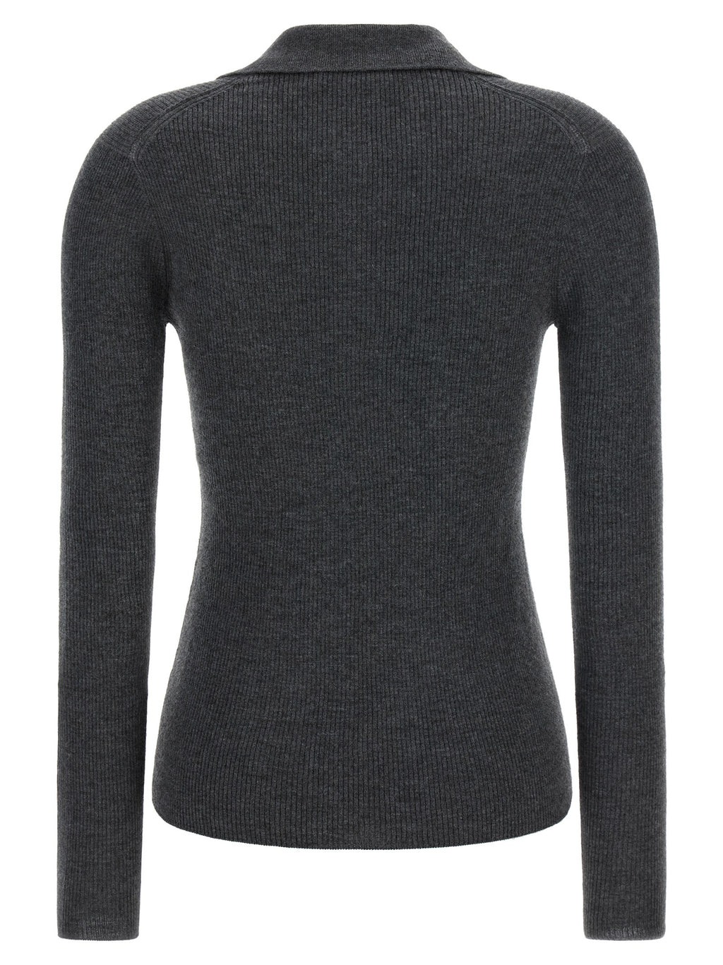 Max Mara Gray Cashmere Polo Shirt