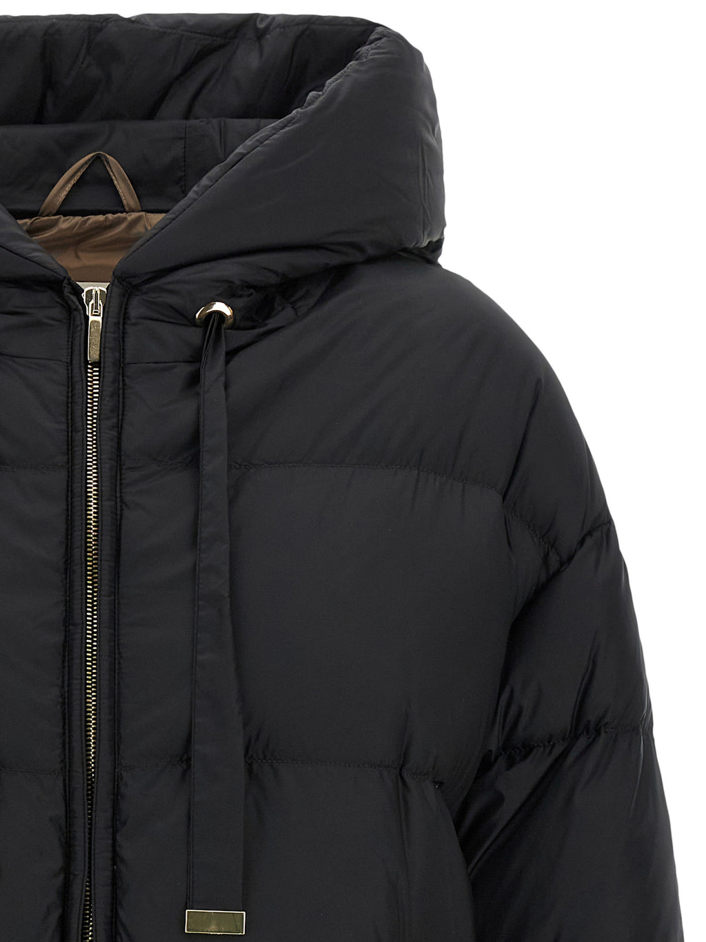 Max Mara Black Polyamide Full-Length Jacket