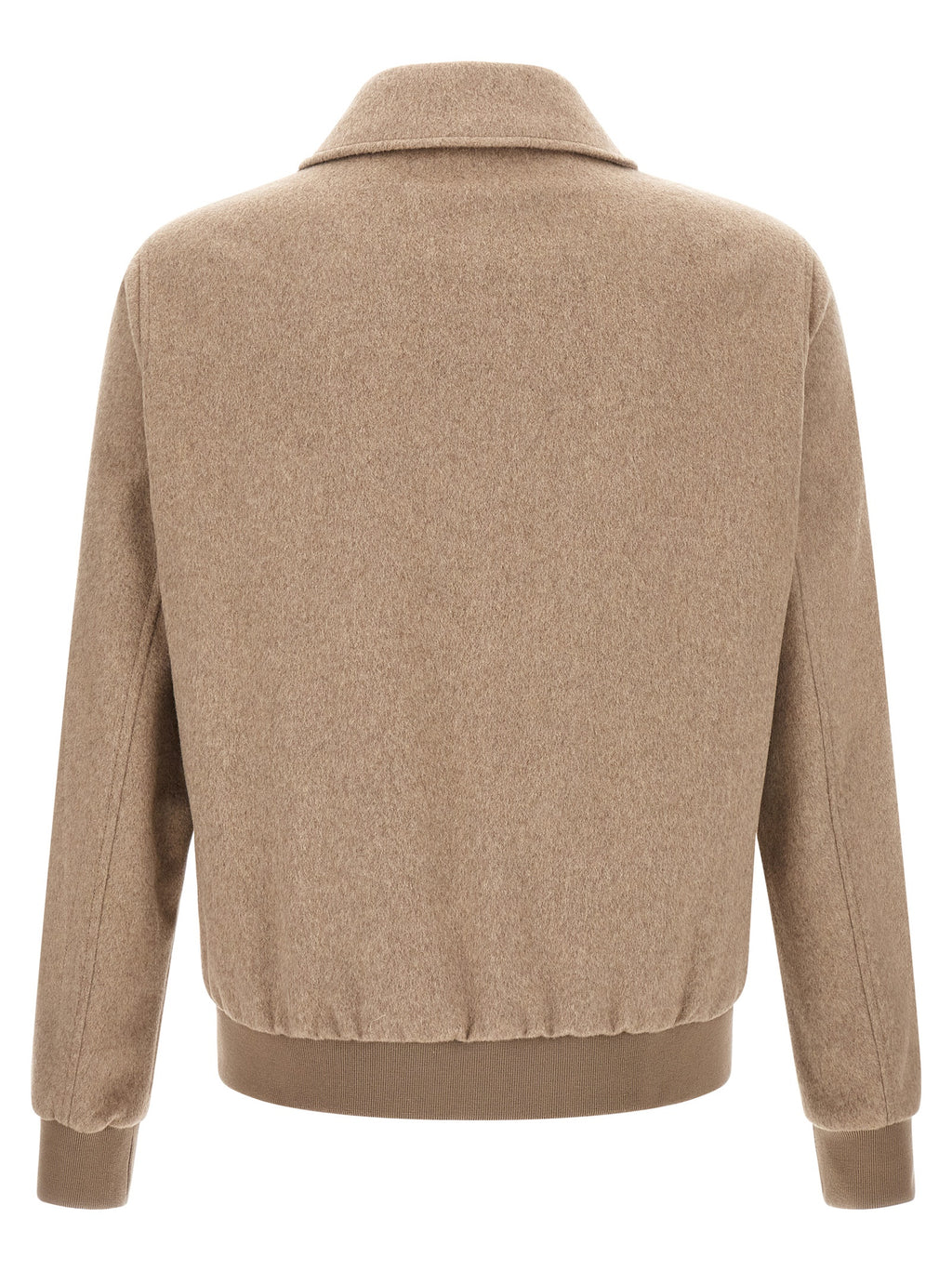 Pal Zileri Beige Wool Full-Length Jacket