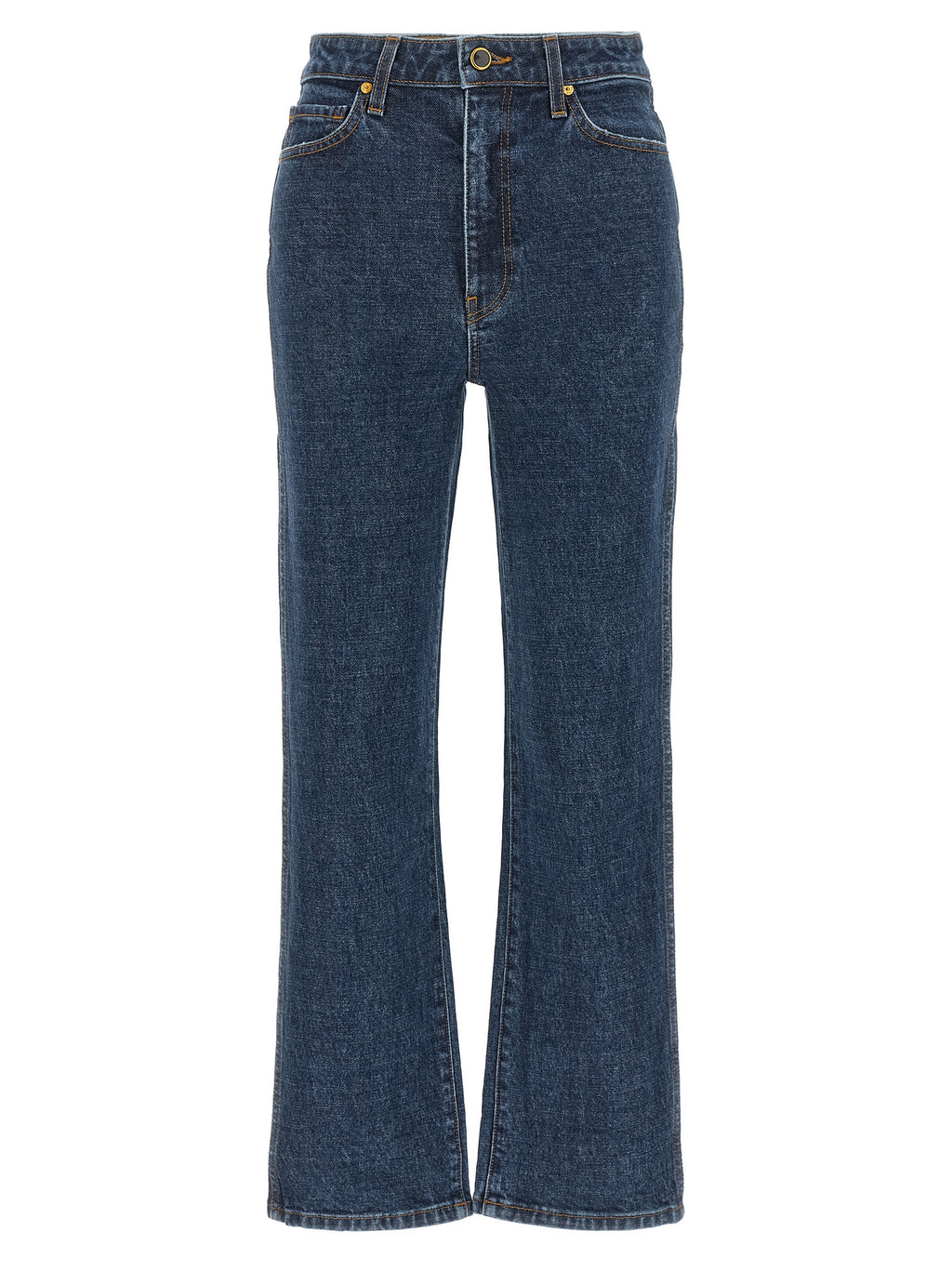 Khaite Blue Cotton Flared Jeans