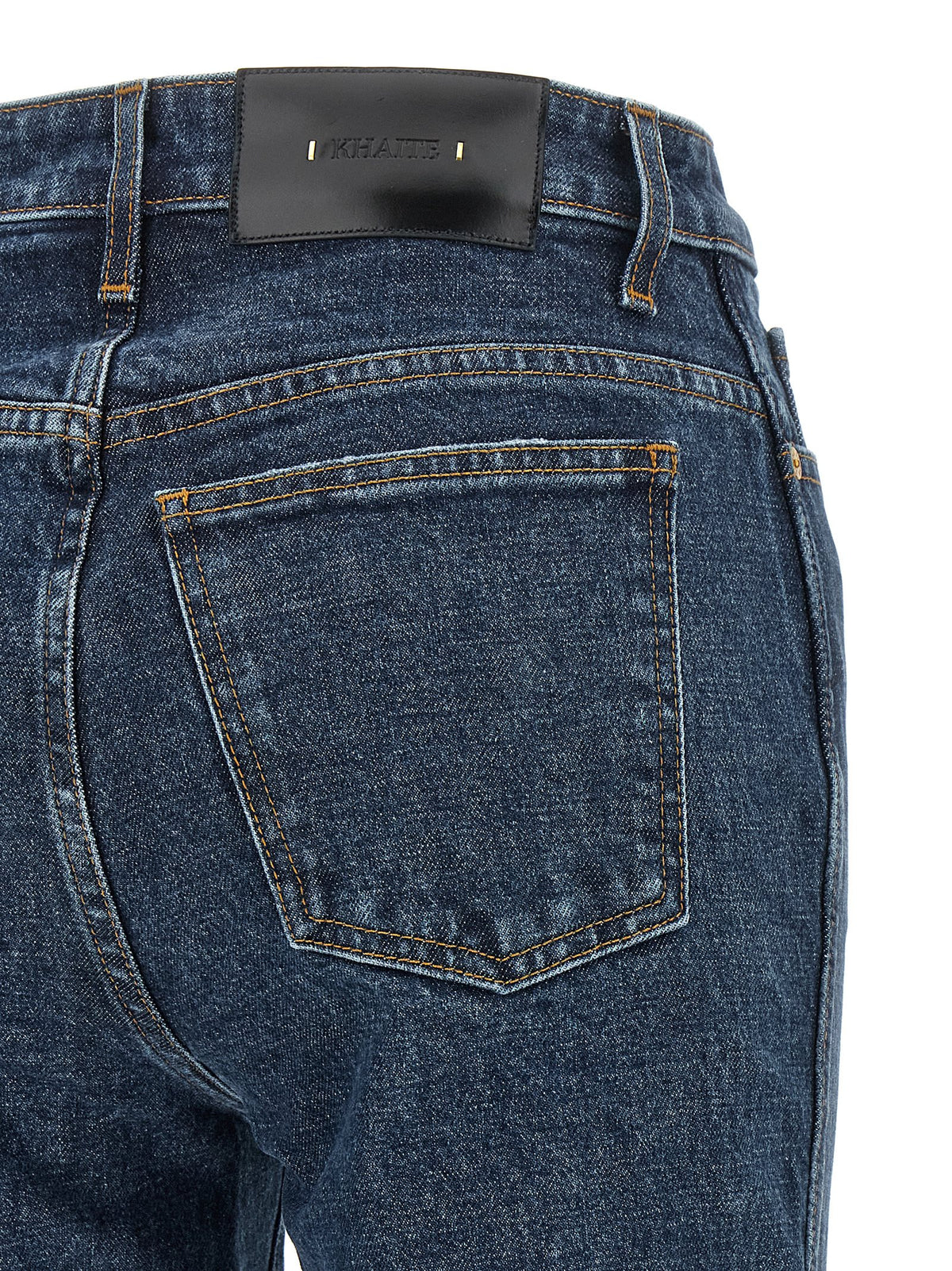 Khaite Blue Cotton Flared Jeans