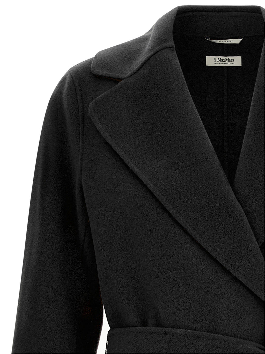 'S Max Mara Black Wool Coat