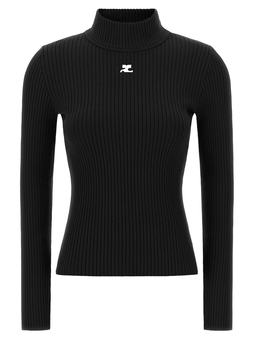 Courrèges Black Viscose Cardigan