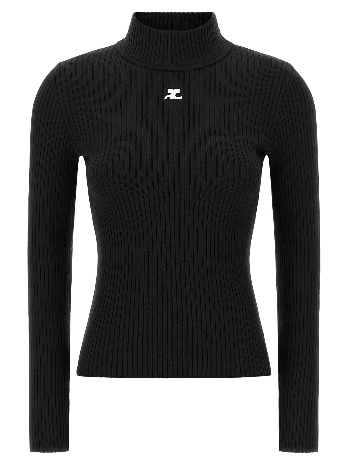 Courrèges Black Viscose Cardigan