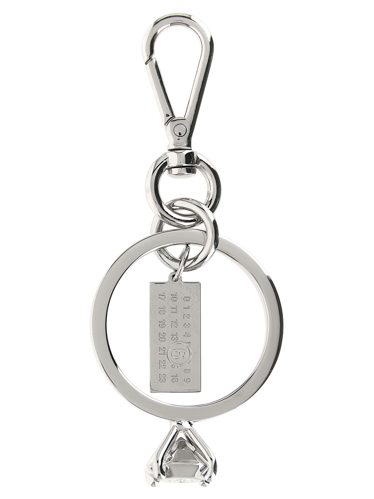 MM6 Maison Margiela Silver Brass Keychain