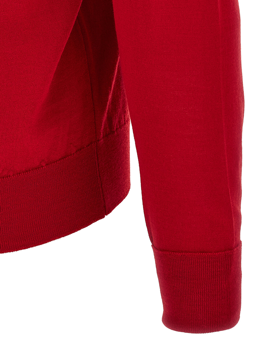 JOHN SMEDLEY Red Merino Wool Polo Shirt