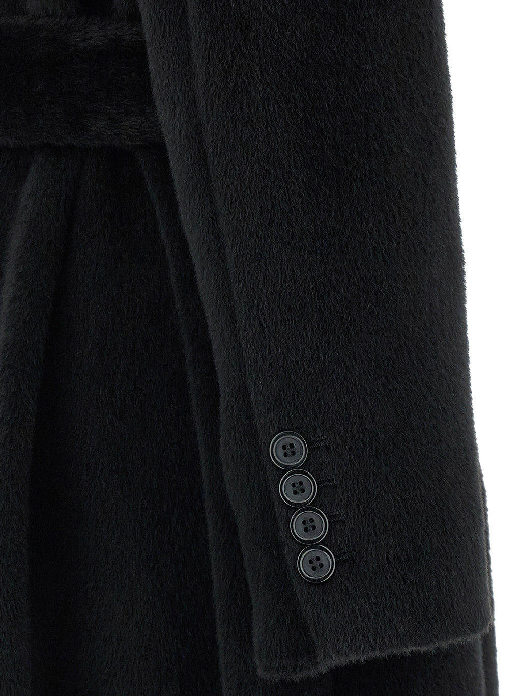 Dolce & Gabbana Black Wool Coat