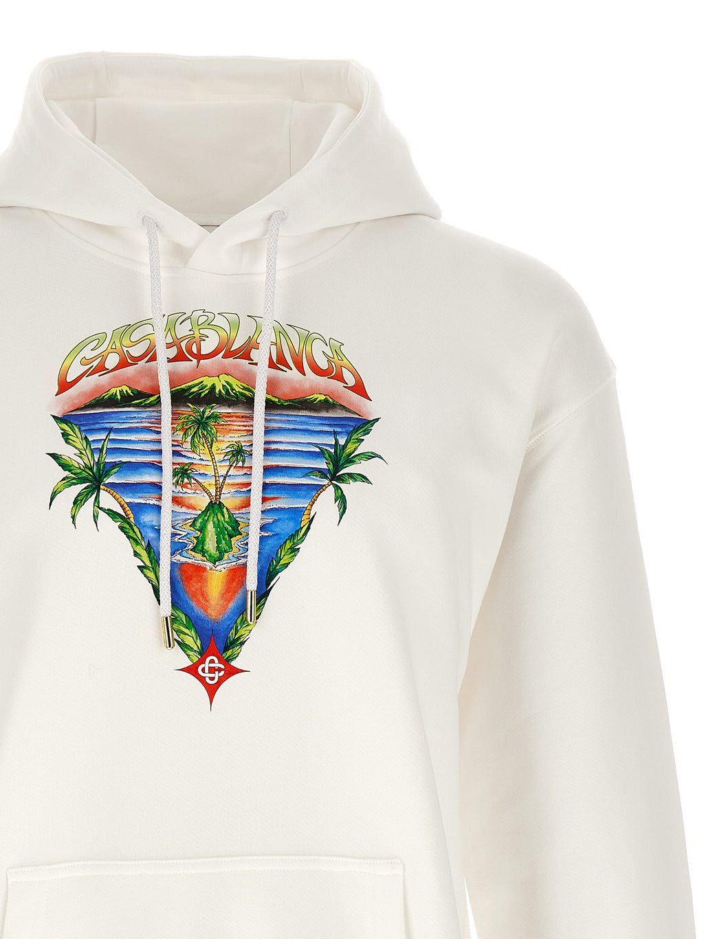 Casablanca White Organic Cotton Sweatshirt